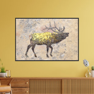 Lienzo El majestuoso Elk Basking en el Sol de Nuevo Méxic