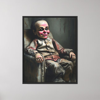 Lienzo El malvado Dummy Ventriloquista - Pintura de aceit