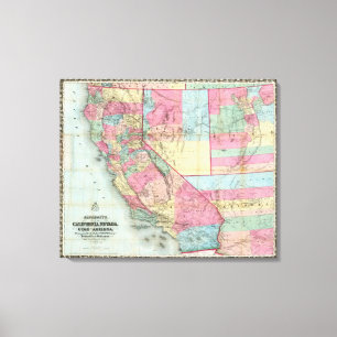 Lienzo El mapa de Bancroft de California, Nevada