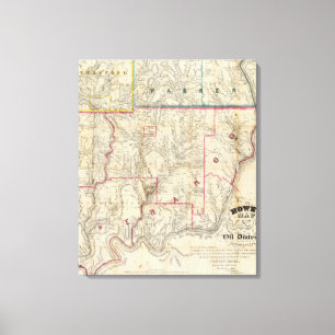 Lienzo El mapa de Howe del distrito del aceite de
