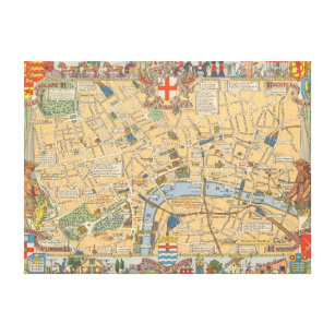 Lienzo El mapa de los niños de Londres, Inglaterra 2
