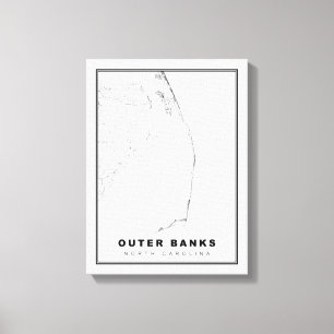 Lienzo El mapa de Outer Banks
