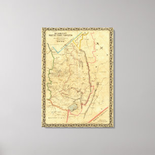 Lienzo El mapa de Richardson de Virginia Occidental