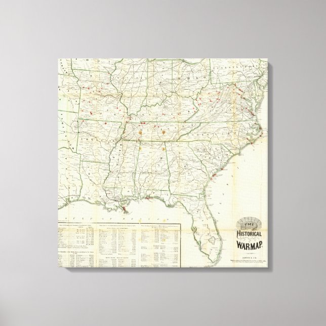 Lienzo El mapa histórico de la guerra (Anverso)