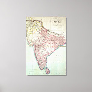 Lienzo El mapa mejorado de la India publicó en Londres