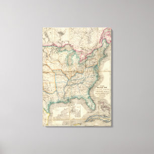 Lienzo El mapa militar de Wyld de los Estados Unidos