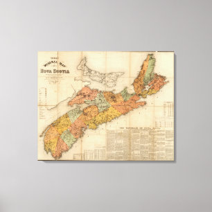 Lienzo El mapa mineral de la iglesia de Nueva Escocia