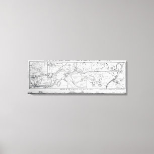 Lienzo El mapa oficial de Wyld del canal marítimo de Sue