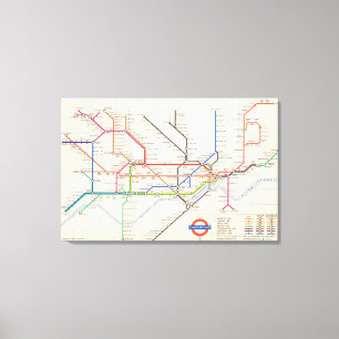 Lienzo El mapa subterráneo de Londres