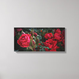 Lienzo El mar de flores de amor (rosas rojas y barras roj