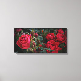 Lienzo El mar de flores de amor (rosas rojas y barras roj