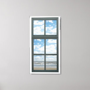 Lienzo El mar del océano agita la opinión falsa de la