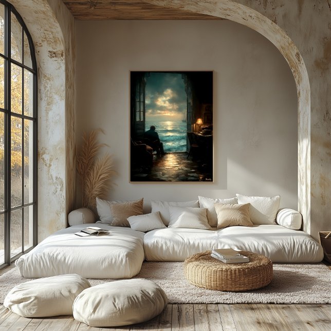 Lienzo El mar más allá de su silencio (Subido por el creador)