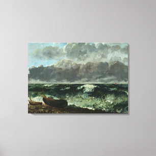 Lienzo El mar tempestuoso o, la onda, 1870