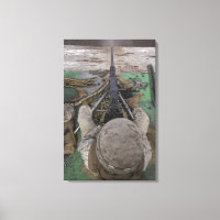 El marine estadounidense dispara una ametralladora