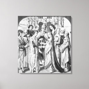 Lienzo El matrimonio de Enrique VI y Margaret de Anjou