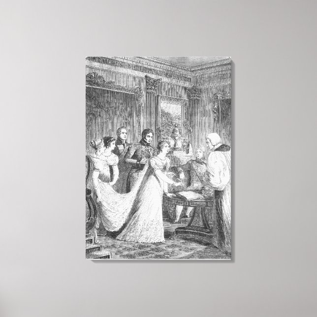 Lienzo El matrimonio de la princesa Charlotte de (Anverso)