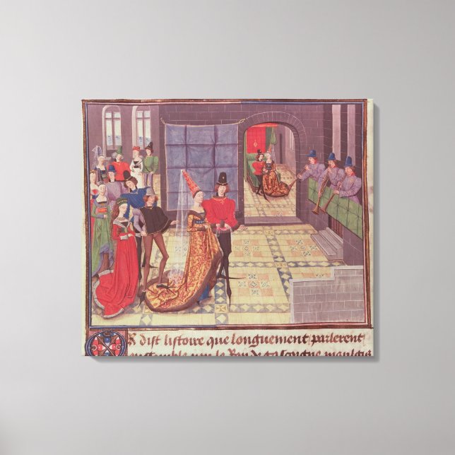 Lienzo El matrimonio de Renaud de Montauban y (Anverso)