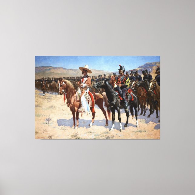 Lienzo El mayor mexicano de Frederic Remington (1889) (Anverso)