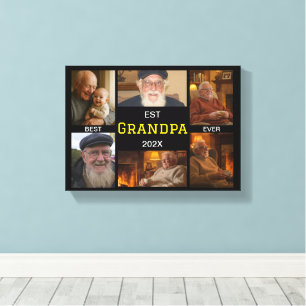 Lienzo El Mejor Abuelo del Mundo – Fotos Personalizadas