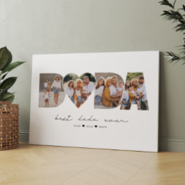 Lienzo El mejor Dada del Día del Primer Padre del Collage