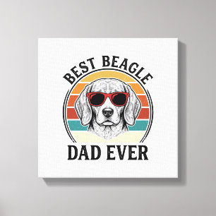 Lienzo El mejor papá Beagle de todos los tiempos Diseño d