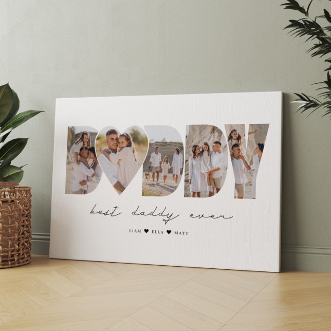Lienzo El mejor papá del Collage de fotos moderno día del (Subido por el creador)