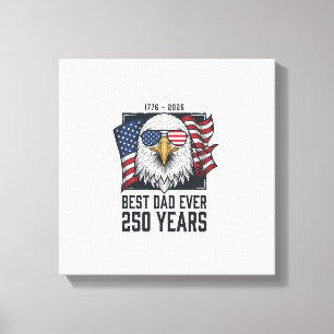 Lienzo El mejor papá del mundo 250 años camiseta patrióti