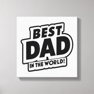 Lienzo El mejor papá del mundo en el Día del Padre
