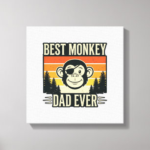 Lienzo El Mejor Papá Mono de Todos los Tiempos Camiseta V
