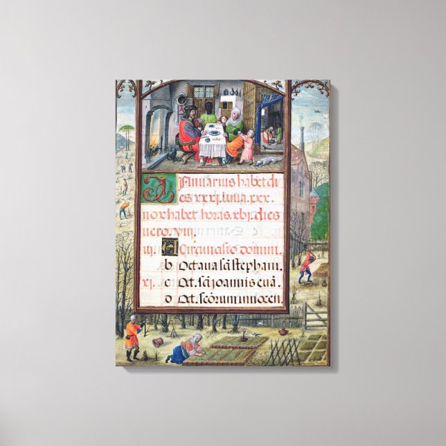 Lienzo El mes de enero (Anverso)