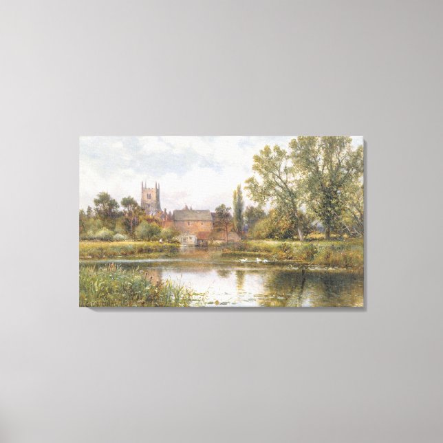Lienzo El Millpond, 1901 (aceite sobre lienzo) (Anverso)