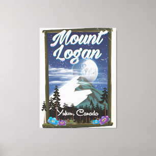 Lienzo El monte Logan, el Yukón, Canadá