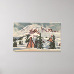 Lienzo El Monte Rainier, WA - mesón del paraíso en el p