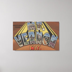 Lienzo El Monte Vernon, Nueva York - escenas grandes de