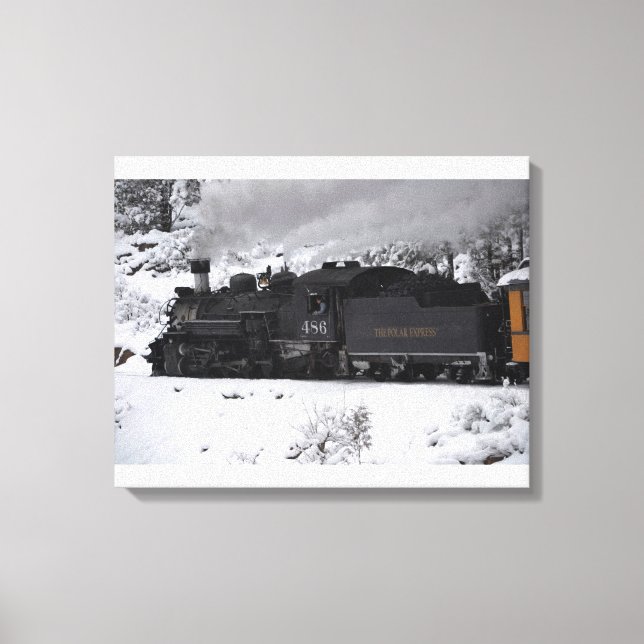 Lienzo El motor de vapor Polar Express (Anverso)