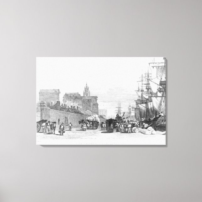 Lienzo El muelle del príncipe, Liverpool (Anverso)