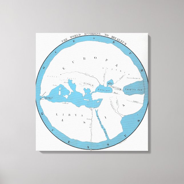 Lienzo El mundo según Hecataeus (Anverso)
