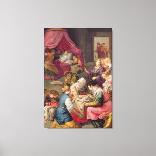 Lienzo El nacimiento de la Virgen, 1640 (aceite en lona)