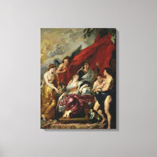 Lienzo El nacimiento de Louis XIII en Fontainebleau