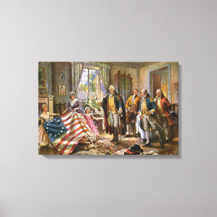 Lienzo El nacimiento de Old Glory Percy Moran