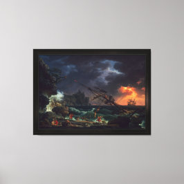 Lienzo El naufragio de Claude Joseph Vernet