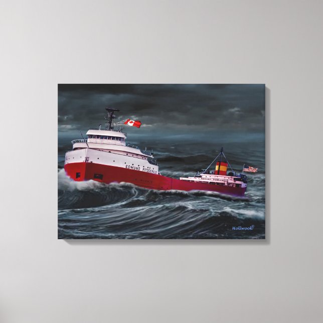 LIENZO EL NAUFRAGIO DEL EDMUND FITZGERALD (Anverso)