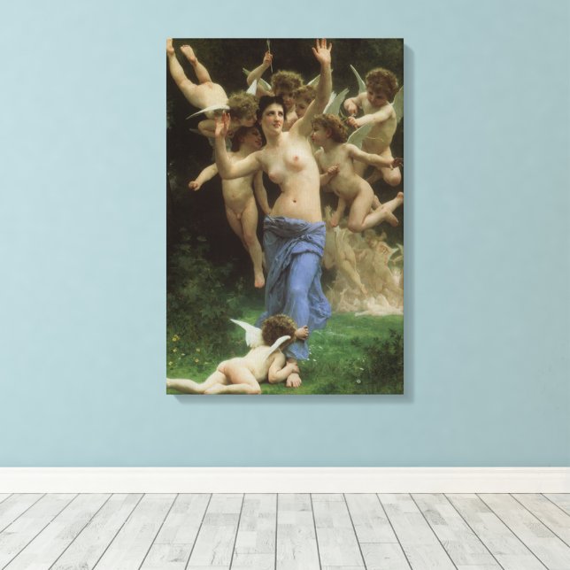 Lienzo El Nido de Avispas de William Adolphe Bouguereau (Insitu (piso de madera))