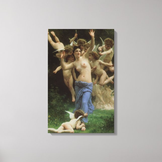 Lienzo El Nido de Avispas de William Adolphe Bouguereau (Anverso)