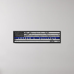 Lienzo El nombre completo Blue Line fino extralargo