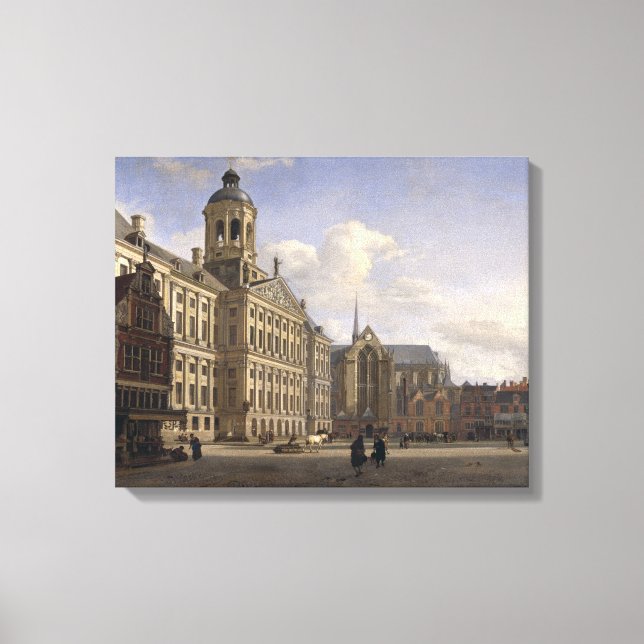Lienzo El nuevo ayuntamiento, Amsterdam, 1668 (Anverso)
