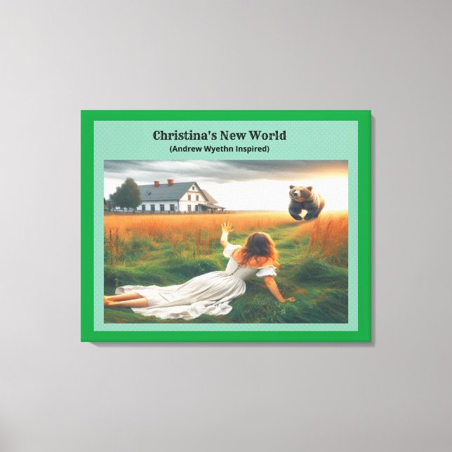 Lienzo El nuevo mundo de Christina (Anverso)