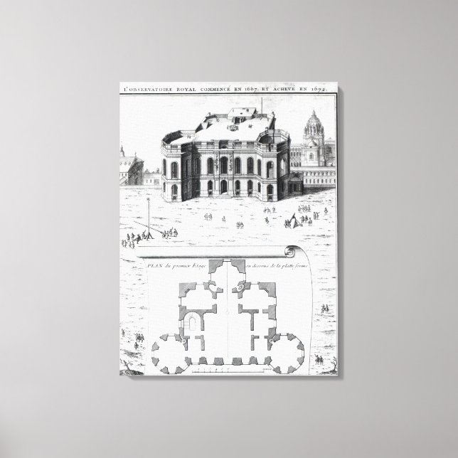 Lienzo El Observatorio Real de París, 1741 (Anverso)