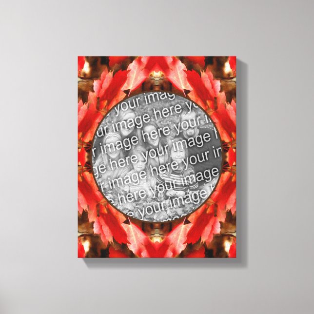 Lienzo El Otoño Rojo Deja El Marco Crea Tu Propia Foto (Anverso)